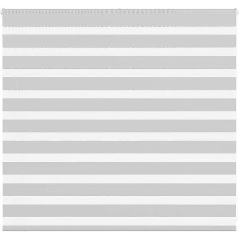 Doppelrollo Hellgrau 160x100 cm Stoffbreite 155,9 cm Polyester