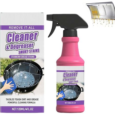 Grill Cleaner Degreaser, Outdoor Grill Spray, Removes Burned Food and Grease, Easy Maintenance of BBQ Grills, 120ml (1/5)