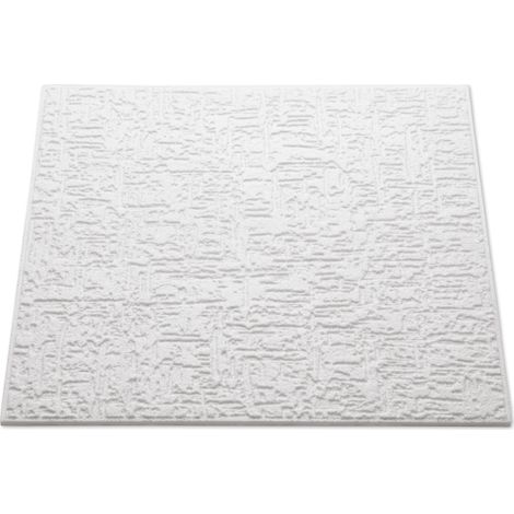 Dalle de plafond polystyrène expansé 10 x 500 x 500 – Lot de 8 pièces – Finition recyclable pour intérieur – Pose facile et esthétique – Decoflair