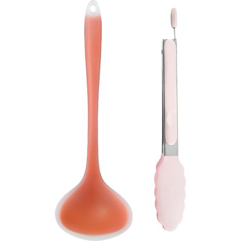 Ensemble Ustensiles Cuisine - Silicone Et Nylon Résistant Chaleur - Pour Poêles Antiadhésives - Lot De 2 Pièces (1/5)