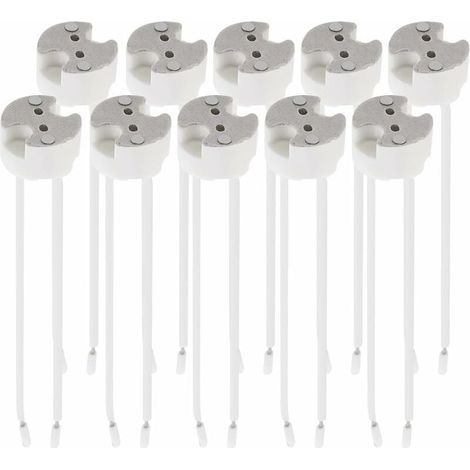 BET Konvolut mit 10 GU5.3-Fassungen – GU5.3- oder MR16-Fassung – Halterung mit 12-V-Kabel – Für Leuchtmittel wie LED- und Halogenlampen.