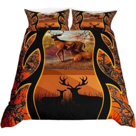Parure de lit pour enfant, motif cerf mignon, housse de couette ultra douce 220x240 cm en 3D. (1/5)