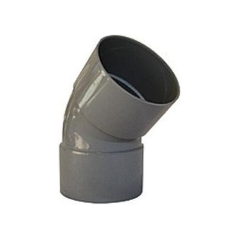 COUDE PVC A 45° POUR EVACUATION DOUBLE FEMELLE (1/2)