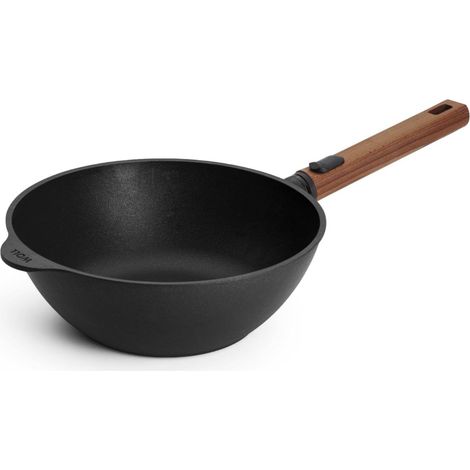 Wok et poêle à sauté Eco Logic QXR Ø 24 cm avec manche amovible en bois – wok antiadhésif sans PFAS, compatible four – poêle induction – poêle pour induction – wok (1/5)