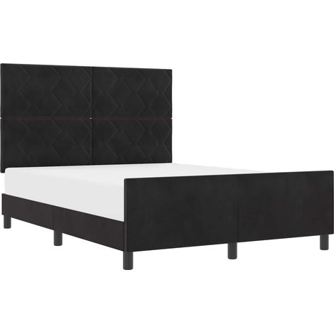 Maison Exclusive - Letto a molle con testiera Nero 140 x 200 cm Velluto