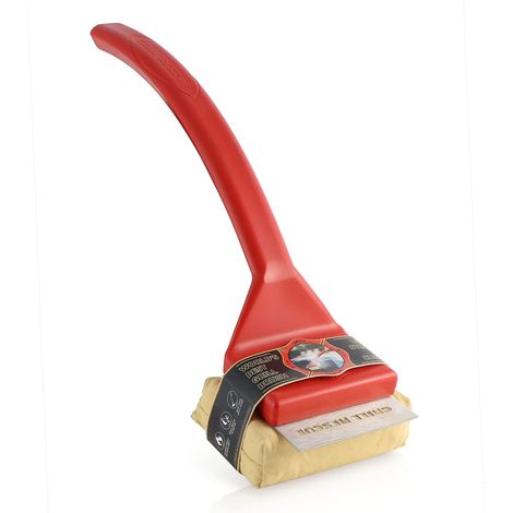 Raschietto per barbecue con testina di pulizia sostituibile, design senza spazzole - strumento di pulizia resistente e unico, adatto per griglie in ghisa o acciaio inossidabile, pulitore per forni da (1/4)