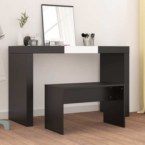 Tabouret de toilette Moderne - Tabouret de Salon Noir 70x35x45 cm Bois d'ingénierie BV759162 - BonneVie (1/5)