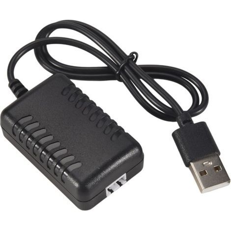 Chargeur USB rapide 7.4V 2000mAh 5cm XH-3P pour modèle RC 144001 XK K130 12428 A959 A959-B A979 K989 K969 (1/5)