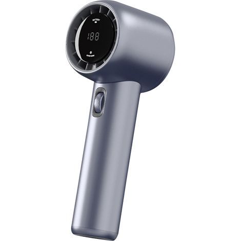 Ventilateur portable à main, 1 à 199 vitesses, mini ventilateur avec affichage numérique, batterie rechargeable grande capacité, idéal pour le camping et les voyages. (1/5)