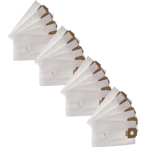 vhbw 20x sacchetto dell'aspirapolvere compatibile con Sprintus T11, T11 EVO aspirapolvere - in microfibra, 40,8cm x 22,8cm, bianco