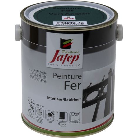 Peinture fer antirouille vert anglais Jafep 2,5 L
