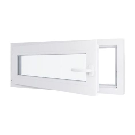 Finestra in PVC - Triplo vetro - Bianco - 1000 mmx400 mm cm