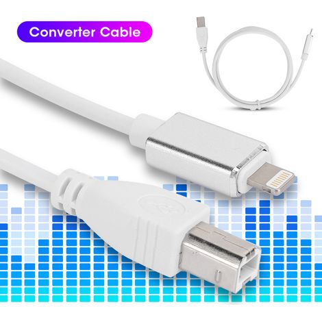 Câble OTG de Conversion pour Instruments de Musique Électroniques, Interface Mâle B, Compatible iOS Tablette PC, Longueur 1M
