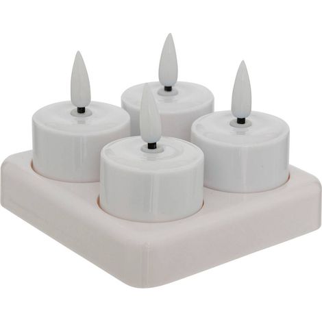 Aitor led candela bianca 10,80x10,50cm - Atmosphera créateur d'intérieur