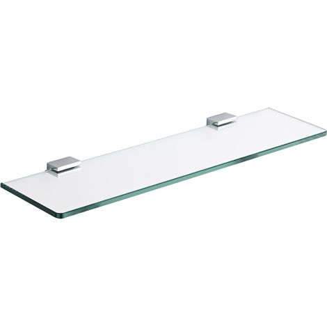 Hudson Reed – Tablette de salle de bain en verre 8mm – Support mural en alliage de zinc chromé – Fixations invisibles – Garantie 2 ans (1/5)