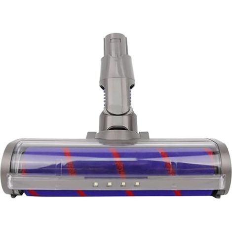 Cepillo motorizado para aspiradoras – Compatible con Dyson V6 Animal Pro/DC44/DC45/DC62 – Diseño anti-ruido con LED – Para suelos de madera y moquetas (Gris claro) (1/4)