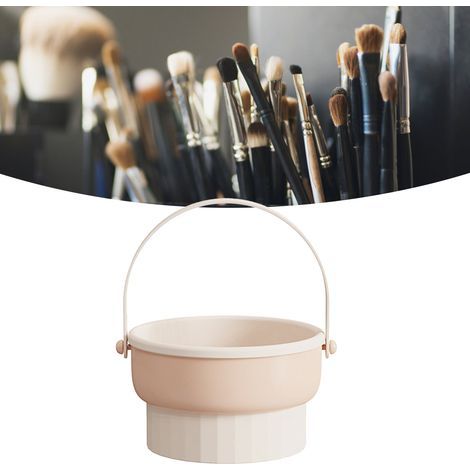 Support de Rangement Suspendu 3 en 1 pour Pinceaux et Éponges de Maquillage, Organisateur de Salle de Bain