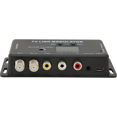 TM70RG UHF TV Modulator with Adjustable Gain, PAL/NTSC Compatible, Multifunctional Electronic Converter for Home (1/5)