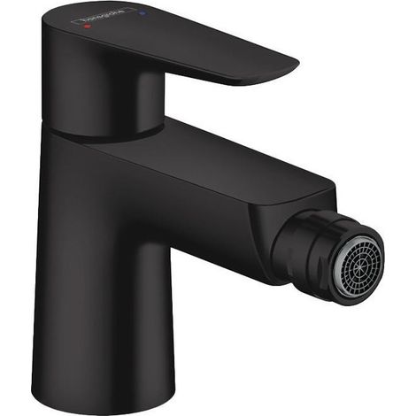 mitigeur bidet,avec tirette et vidage noir mat