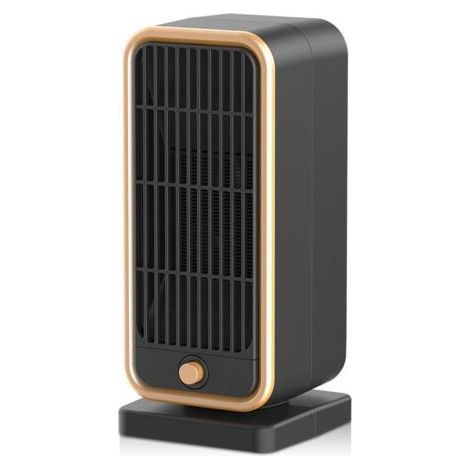 Chauffage d'appoint Économe - 900W PTC Céramique Silencieux, 3 Niveaux de Puissance, Protection Surchauffe & Basculement, Chauffage Électrique pour Chambre/Salon/Bureau (1/5)
