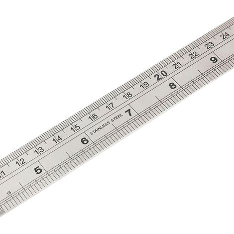 Regola in acciaio inossidabile, metrica-sae, 600 mm