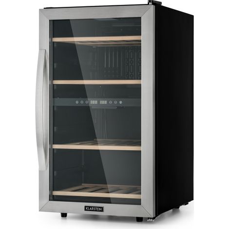 Klarstein Vinamour 45D Vinoteca de 2 zonas 118 L/45 Botellas 5-18 °C Acero inoxidable
