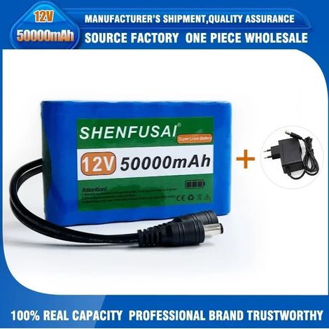 18650 Lithium Battery 3S2P 12V 50000mAh Rechargeable Lithium Battery Pack with BMS+ Charging