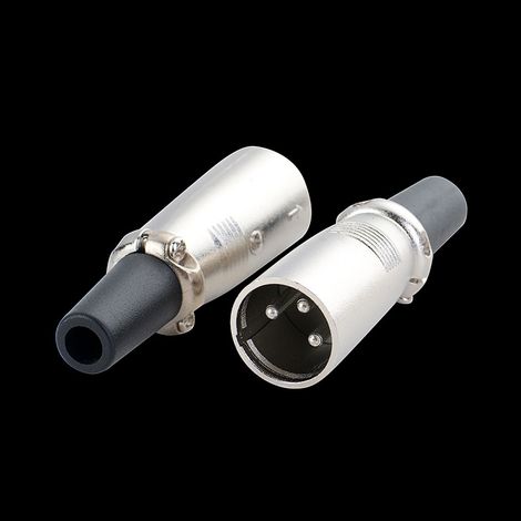 Adaptateur audio XLR pour microphone et haut-parleur (métallique) (1/5)