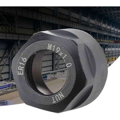 Écrou de serrage à pince pour porte-mandrin de fraiseuse CNC, tour ER16 A&M type M191.0 noir