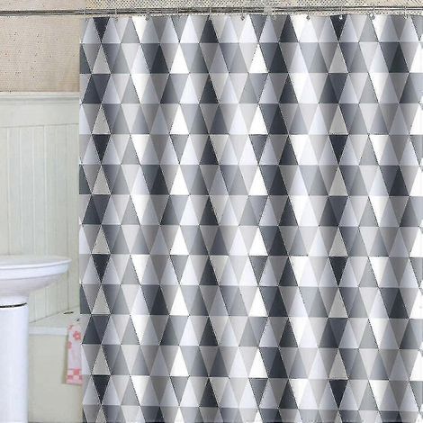 Filiyano-Rideau de douche 200 x 220 cm (largeur : 200 x 220 cm, hauteur : 220 cm), en polyester imperméable, antibactérien, anti-moisissure, prélavé (1/4)