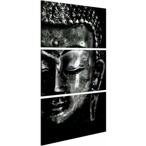 Tableau bouddha gris - 60 x 120 cm (1/4)