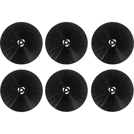 Trade-Shop Aktivkohlefilter 175mm x 25mm ersetzt KKT Kolbe K111, Belling 082663849 / Ersatzteile für Dunstabzugshauben, Umlufthauben - 6 Stück (1/3)