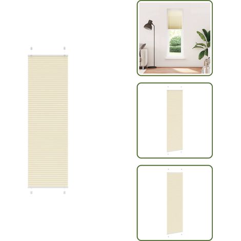 vidaXL Plissee Creme 55x200 cm Stoffbreite 54,4 cm Polyester (1/5)