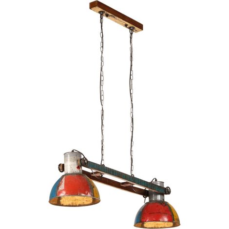 Lámpara colgante industrial multicolor E27 25 W 111 cm