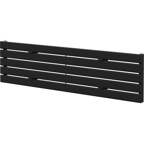 Colore Hudson Matt Black 376mm x 1600mm Horizontal Single Panel Radiator (1/5)