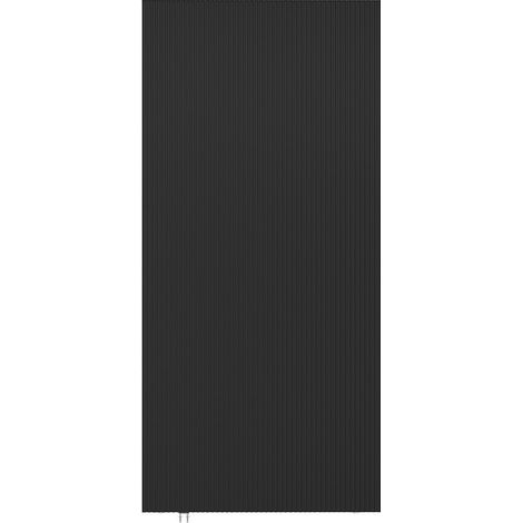 Porta scorrevole in legno e MDF con binario invisibile Scanalato nero - L93 cm x H210 cm - LORVISA (1/4)