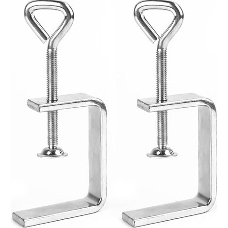 Lot de 2 serre-joints en C en acier inoxydable, réglables pour bois et soudage, haute résistance (1/5)