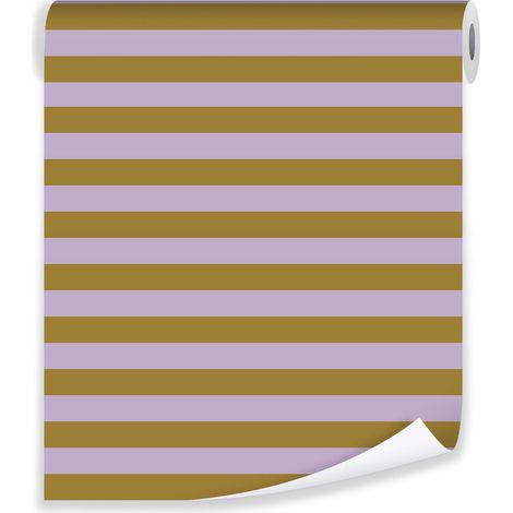 Papier peint violet rayures scandinave sur Papier peint molletonné salon chambre coucher (1/3)