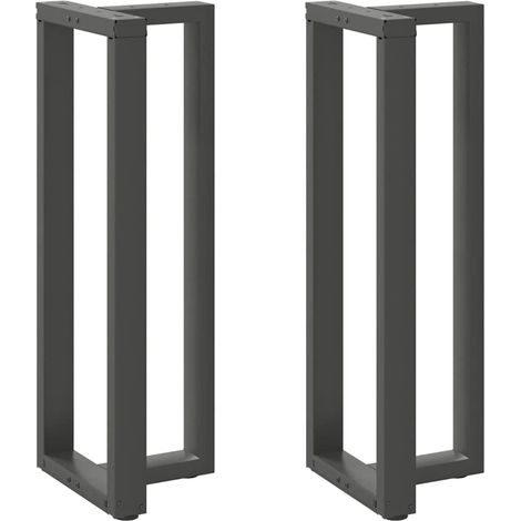 Bartischbeine T-Form 2 Stk. Anthrazit 40x35x(110-111) cm Stahl