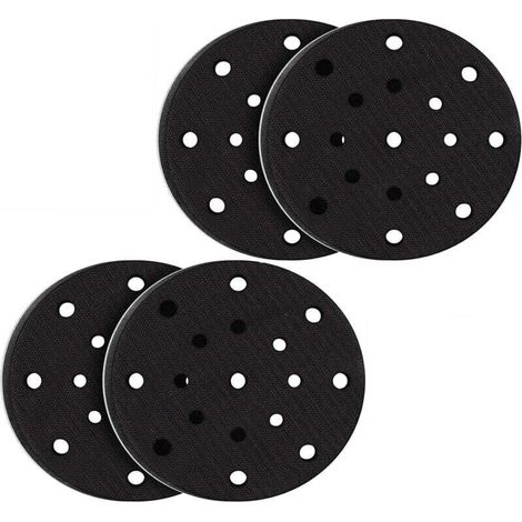 4 PièCes 150mm Tampon de Ponçage Souple,Interface mousse souple doux pour plateau de ponçage et polissage, Protection contre le bruit( 17 trous) (1/4)