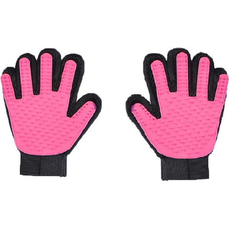 Gants de toilettage pour animaux, munis de 255 picots en silicone renforcés, adaptés à la mue des chats et des chiens, 1 paire (1/5)
