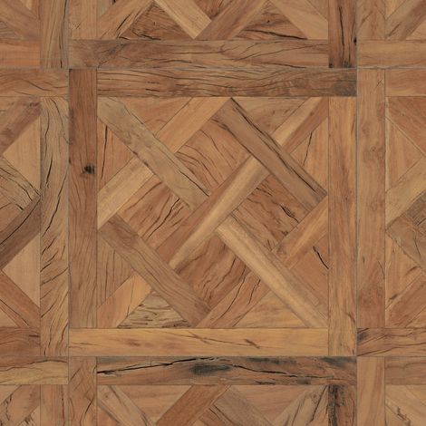Carrelage Vintage effet Parquet Bois Brut Vieilli Versailles 45x45x0,95 cm Virelno - Sol intérieur (vendu par carton de 1 m²) - RO'MA CARRELAGE