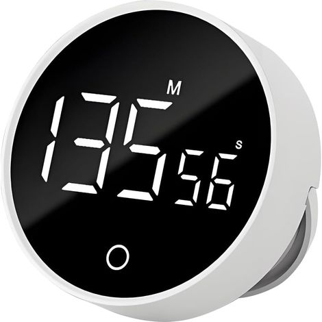 1 Minuteur Numérique, Bouton Rotatif, Écran LED, Base Magnétique, Cuisine Bureau (1/5)