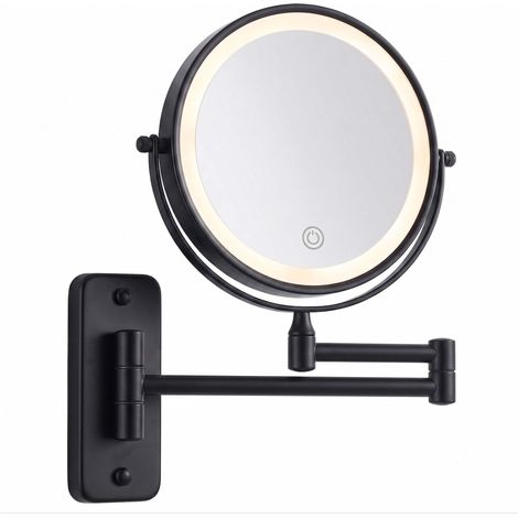 Miroir Maquillage Mural LED, Batterie USB Rechargeable (1/5)