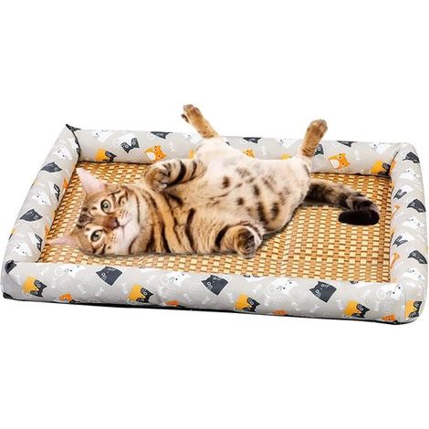 Alfombra para mascotas, suave y cómoda, cama refrescante para perros y gatos (gris, 5040 cm (recomendada para pesos inferiores a 10 kg)) (1/5)