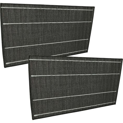 vhbw 2x Aktivkohlefilter kompatibel mit Sharp KC-A60EUW Luftreiniger - Luftfilter Schwarz