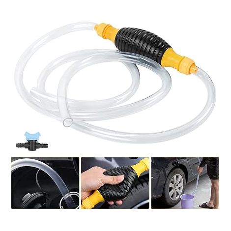 Manual Pump, 18 mm Universal Hand Fuel Pump with 2 m, Bulb Priming Auto Boat, Portable Manual Transfer Fuel Pump for Car, Boat, Diesel Engine, Petrol (1/5)