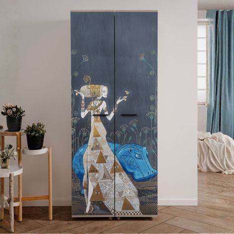 Scarpiera Hippo02 2 ante art collection Mauro Bergonzoli 74x34x181,5h (1/5)