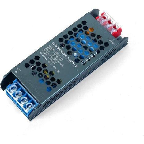 Transformateur 220V 12V 100W LED Driver, Alimentation à Découpag 220V AC à 12V DC 8,3A Ultra Mince Transfo Adaptateur Conducteur à Tension Constante Basse Tension Adapter pour LED Bande (1/4)