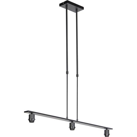 Hängelampe schwarz ohne Schirm - Combi 3 Deluxe